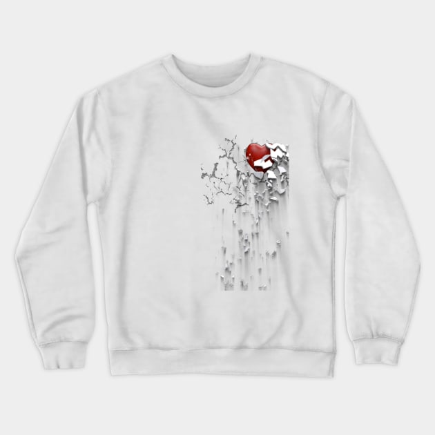 Broken Heart Crewneck Sweatshirt by test26